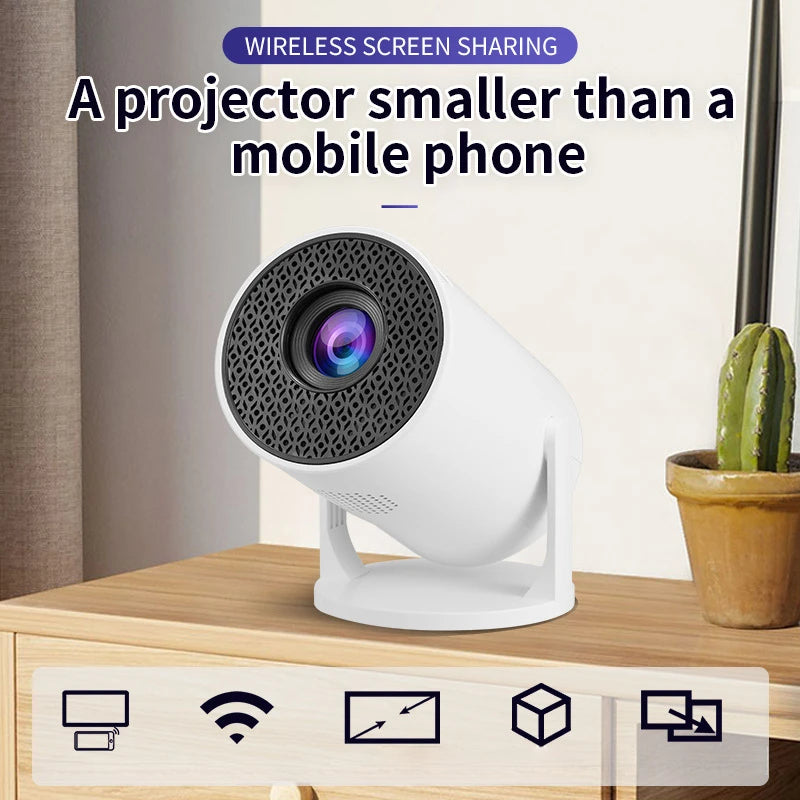 HY300 Mini portable 4k projector 1080P android Smart home  movie theater projectors bluetooth and wifi