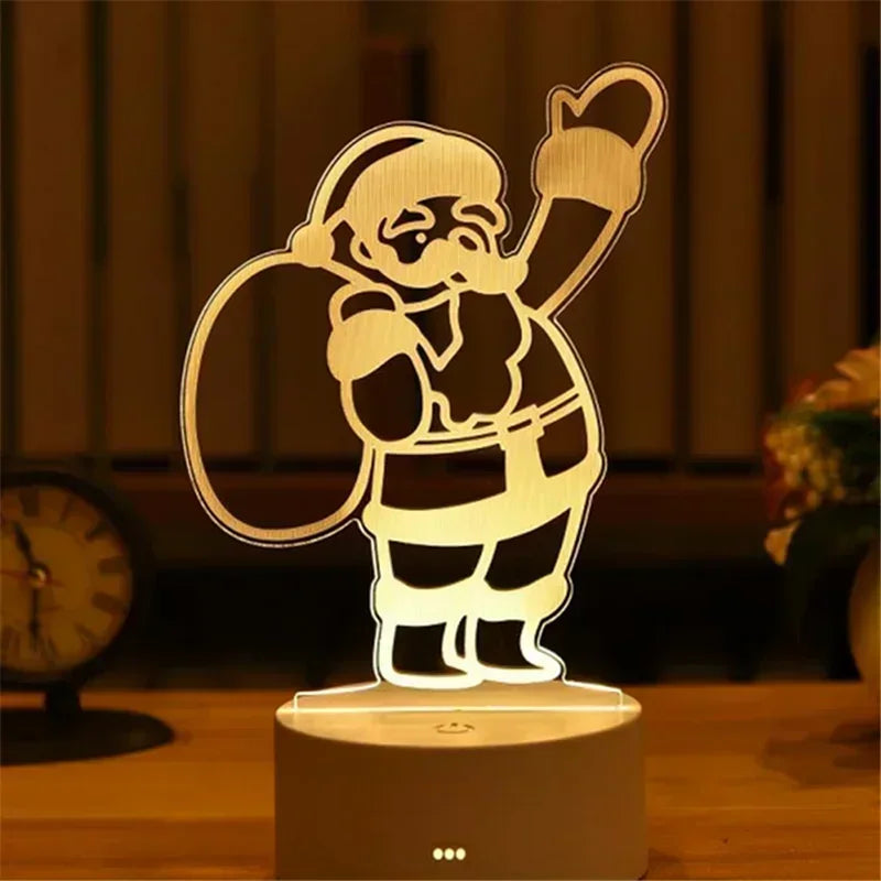 3D Acrylic LED Night Light USB Powered Bedroom Bedside Decor Night Lamp Birthday Kid Gifts Table Ornaments Novelty Lighting