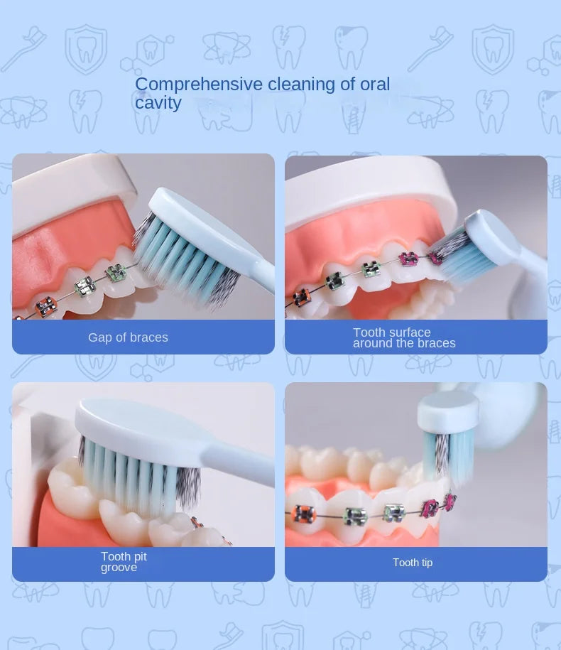 1PC Portable Folding Toothbrush Travel Toothbrush Set Creative Tooth Clean Tools Can Hold Toothpaste