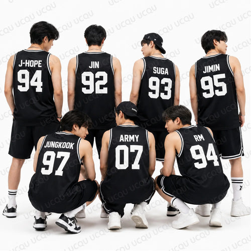 2026 Kpop Basketball Jersey Jimin V Jungkook Jin Suga J-Hope RM 92-97 Tank Top Fan Streetwear Kids Tops