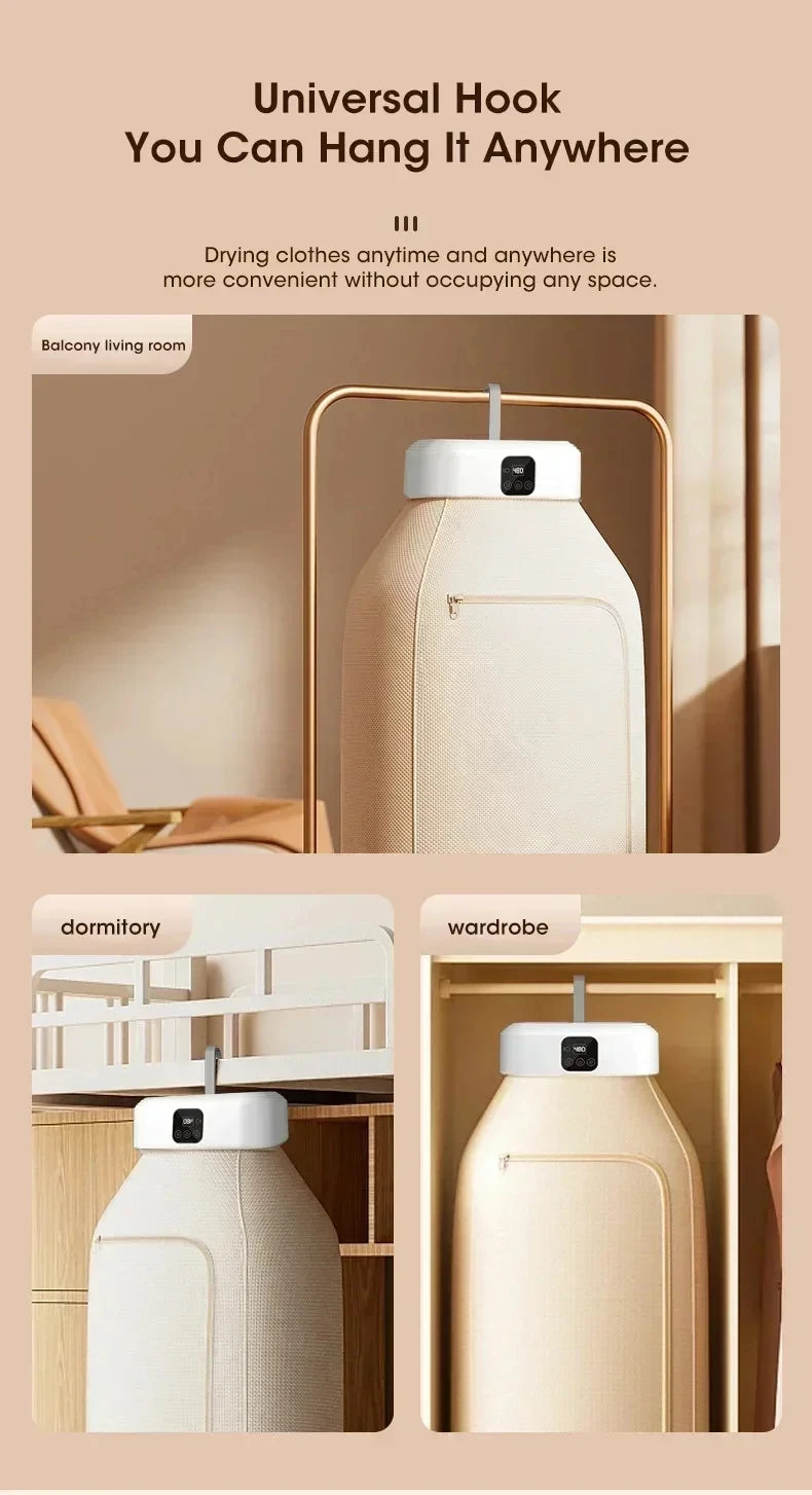 Electric Portable Clothes Dryer UV Sterilization Foldable Laundry Dryer Compact Folding Clothing Dryer