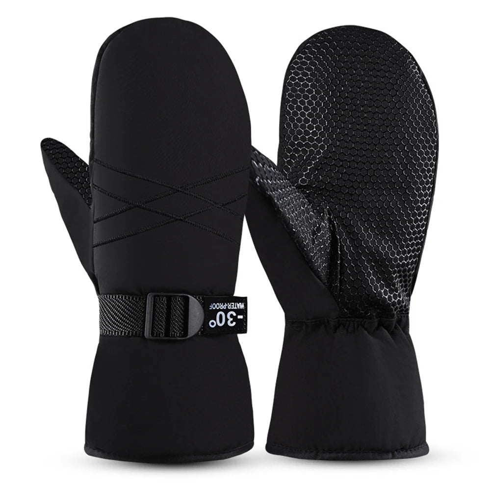 Ski Mittens Waterproof Winter Thermal Touch Screen Gloves Windproof Cycling/Snowboard Gloves Cold Weather Gloves for Outdoor