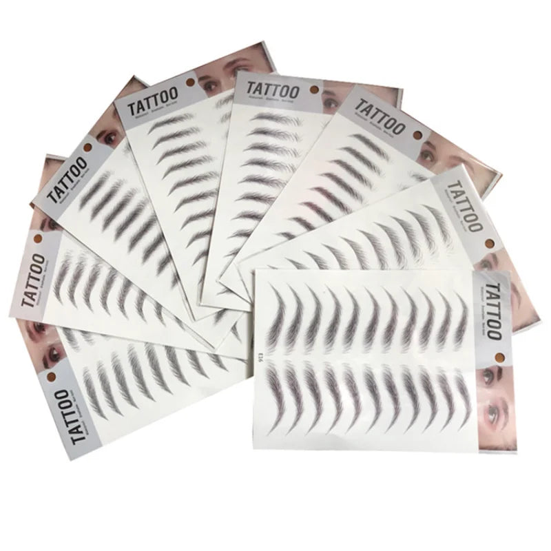 Water-based Hair-liked Authentic Eyebrow Tattoo Sticker Waterproof Cosmetics Long Lasting Makeup False Eyebrows Stickers