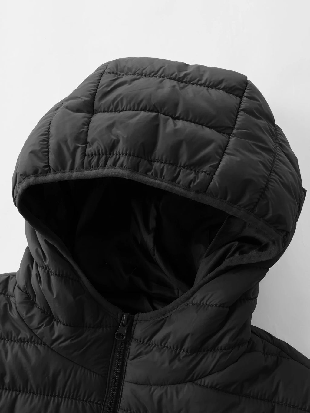 Winter Men's Lightweight Casual Cotton Jacket Suitable for Outdoor Sports, Windproof and Warm, Men's Hooded Solid Color Simple Cotton Coat