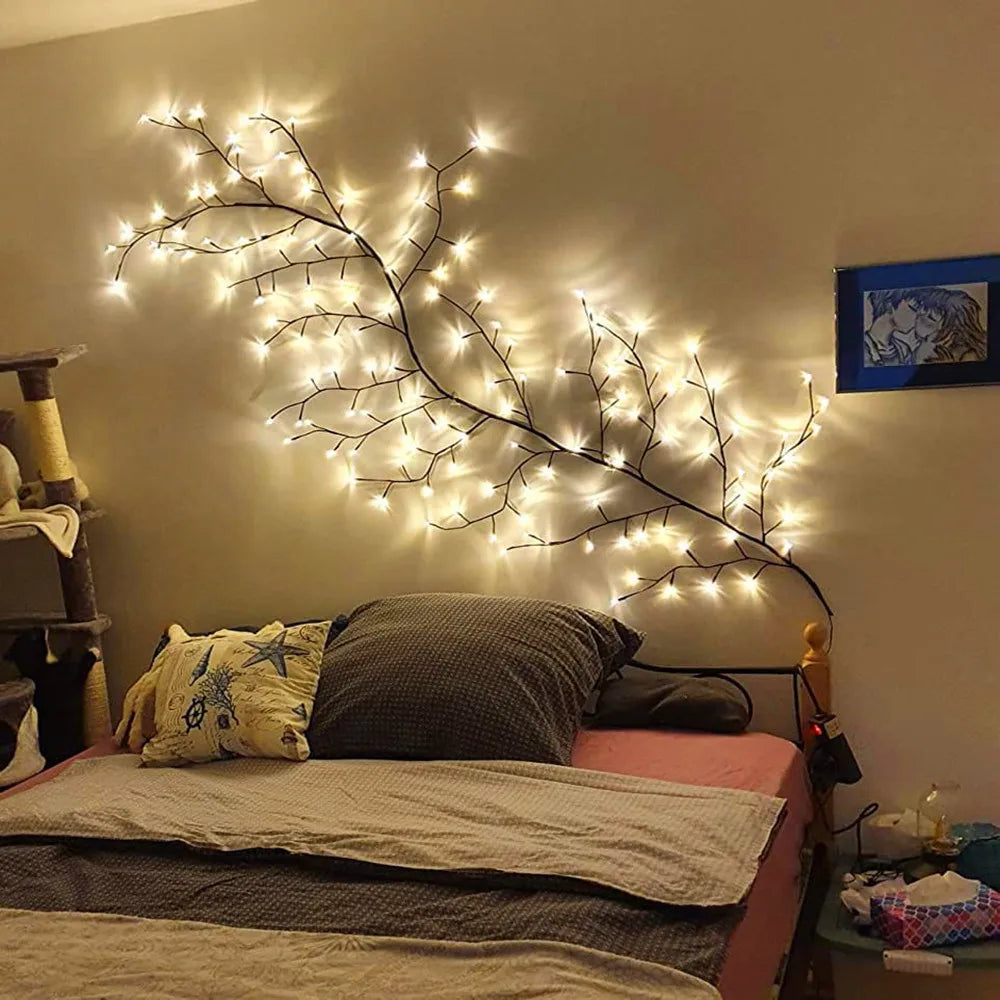 Led Vine Rattan Branch Lights USB Input 8 Lighting Modes for Wall Home Decorations