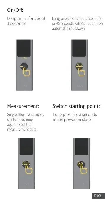 Original AtuMan DUKA Laser Range finder 25/40m LS-P/LS-1 Portable USB Charger High Precision Measurement Laser Range Finder