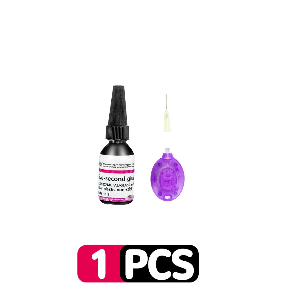 UV Light Glue Super Glue 5 Seconds Fix Adhesives Sealer Glass Metal Plastic Model Data Lines Crack Caulk High Temperature Repair