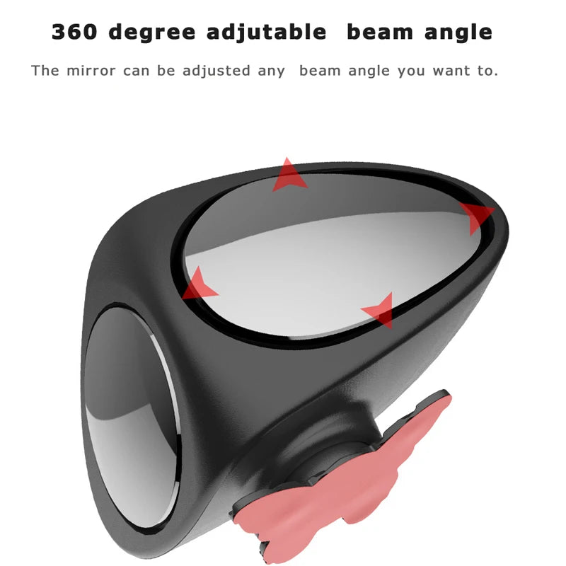 2 in 1 Car Blind Spot Mirror Wide Angle Mirror 360 Rotation Adjustable Convex Rear View Mirror View front wheel Auto Car mirror