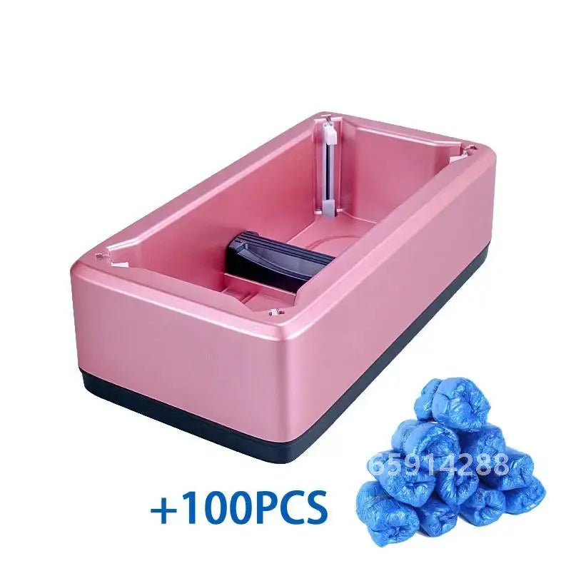 Automatic Shoe Cover Machine Smart Overshoes Dispenser T Buckle Shoe Cover Disposable PE Waterproof for Rainy Floor Clean Indoor