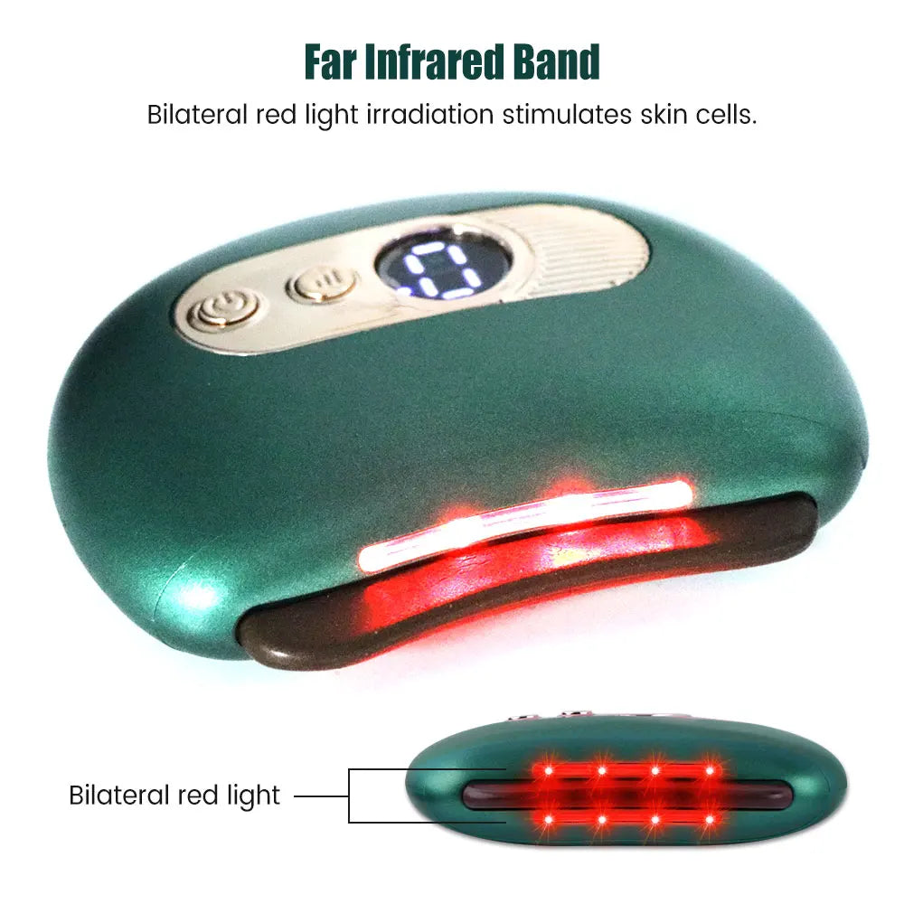 Electric Guasha Massager Body Scraping Heating Vibration Muscle Guasha Face Neck Eye Massage Knife Stone Gua Sha Gouache Scraper