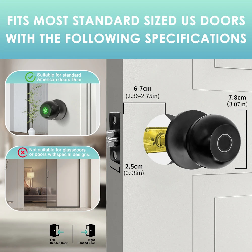 Tuya Door Lock Bluetooth Fingerprint Recognition Lock Smart Life Unlocking Automation Residential Security Protection