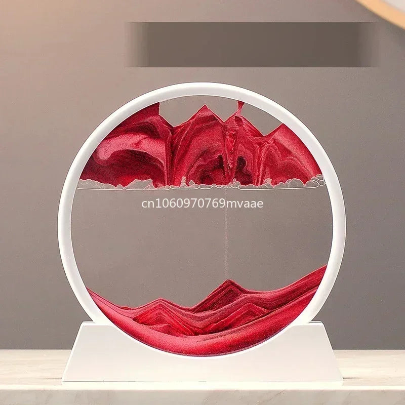 Sandscape Moving Sand Art Frame Quicksand 3D Dynamic Liquid Hourglass Kinetic Sand Painting Flowing Sand Office Home Decor Gifts
