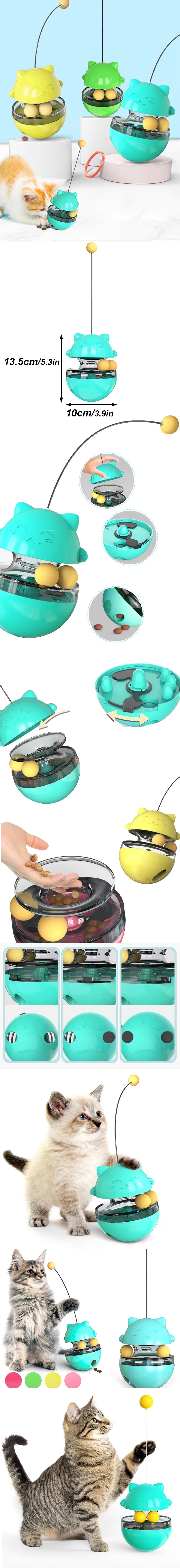 Pet Supplies Play with Food Spiller By Yourself Kitten Interactive Leaking Food Ball Cat Toy Cats Accessories Interactive