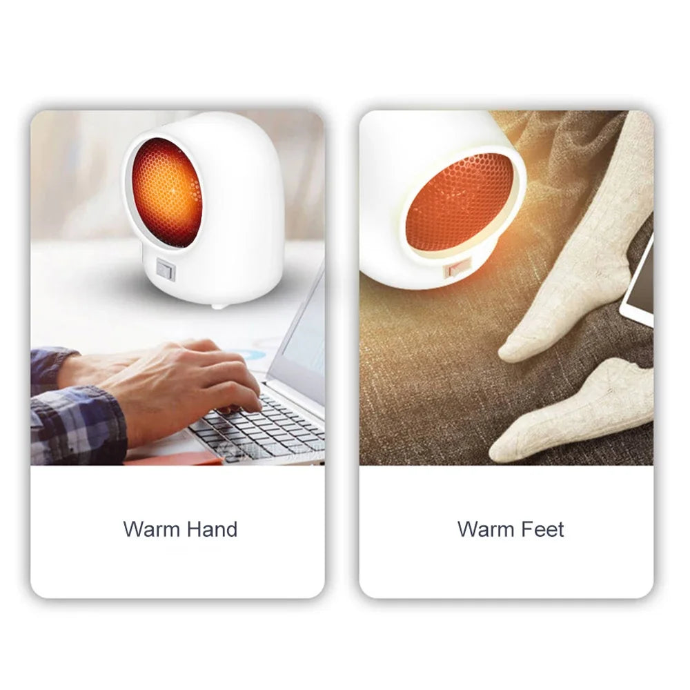 220V Hot Fan Heater Mini Electric Heater Desktop Quick Heating Home Portable Electric Heater For Home Office Warmer Hand Warmer