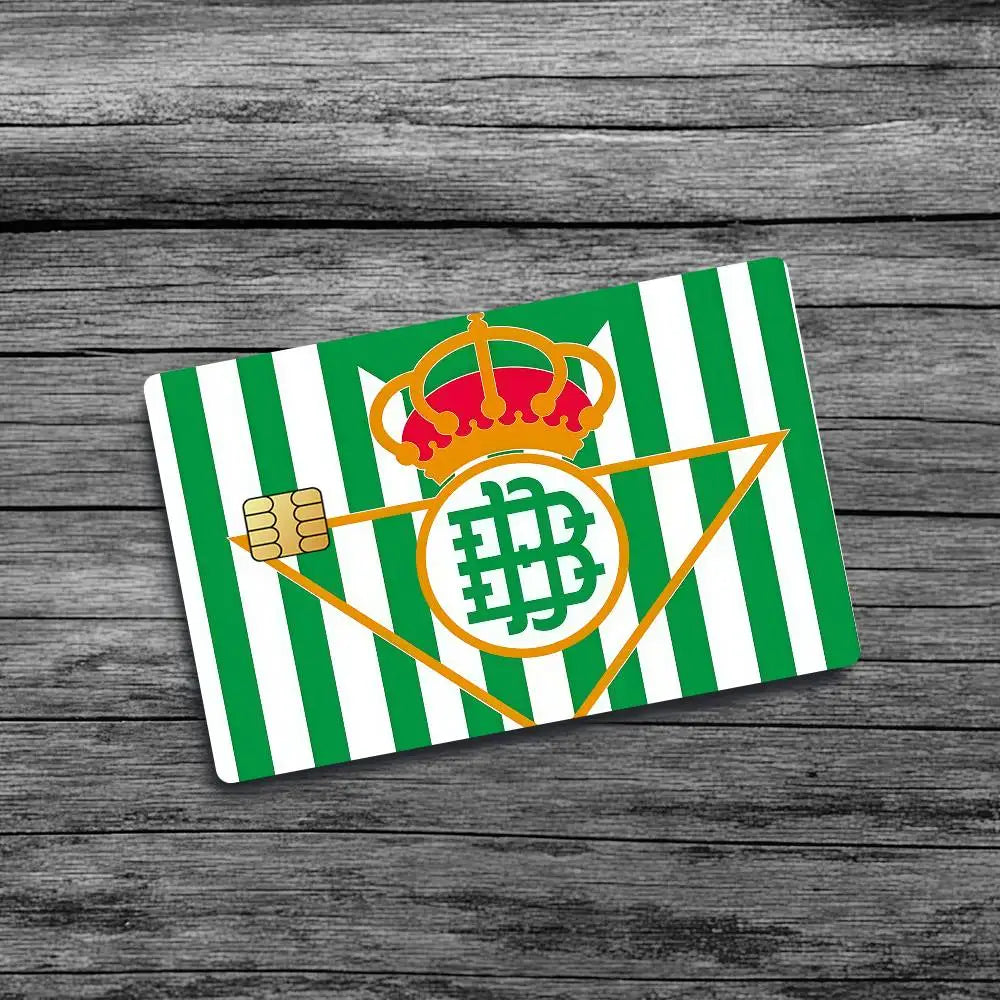 Football R-Real B-Betis Bank Credit Cards Bus Pass Stickers Cool Decoration Waterproof 4PCS Card
