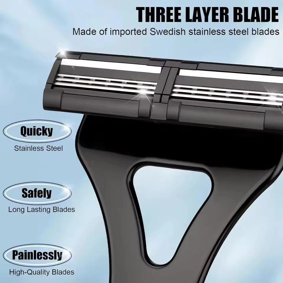 Safety Long Handle Folding Back Shaver Body Shaver Back Hair Trimmer Body Leg Back Razor Shaver Epilator Hair Removal Tool