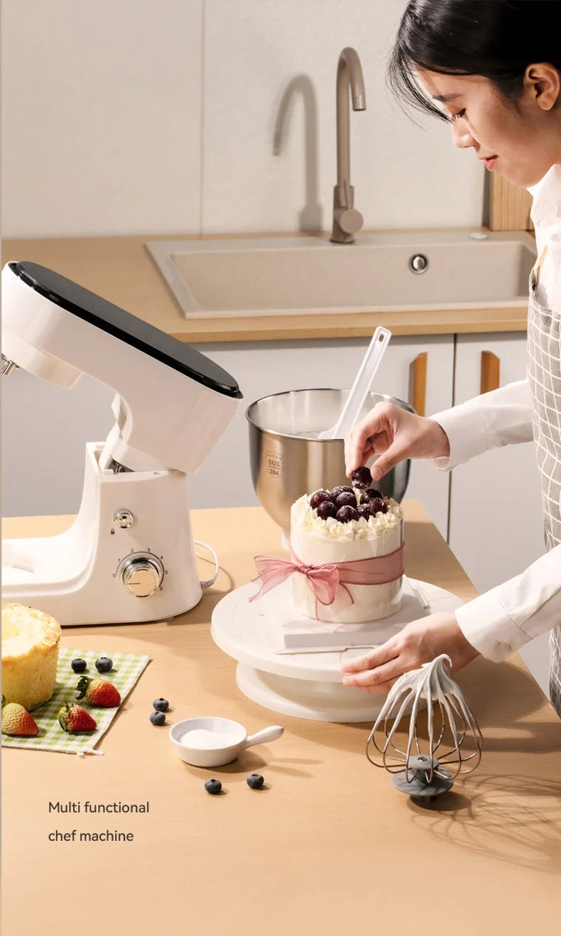 4L Chef machine household small dough kneader dough mixer electric cream whipping countertop egg beater