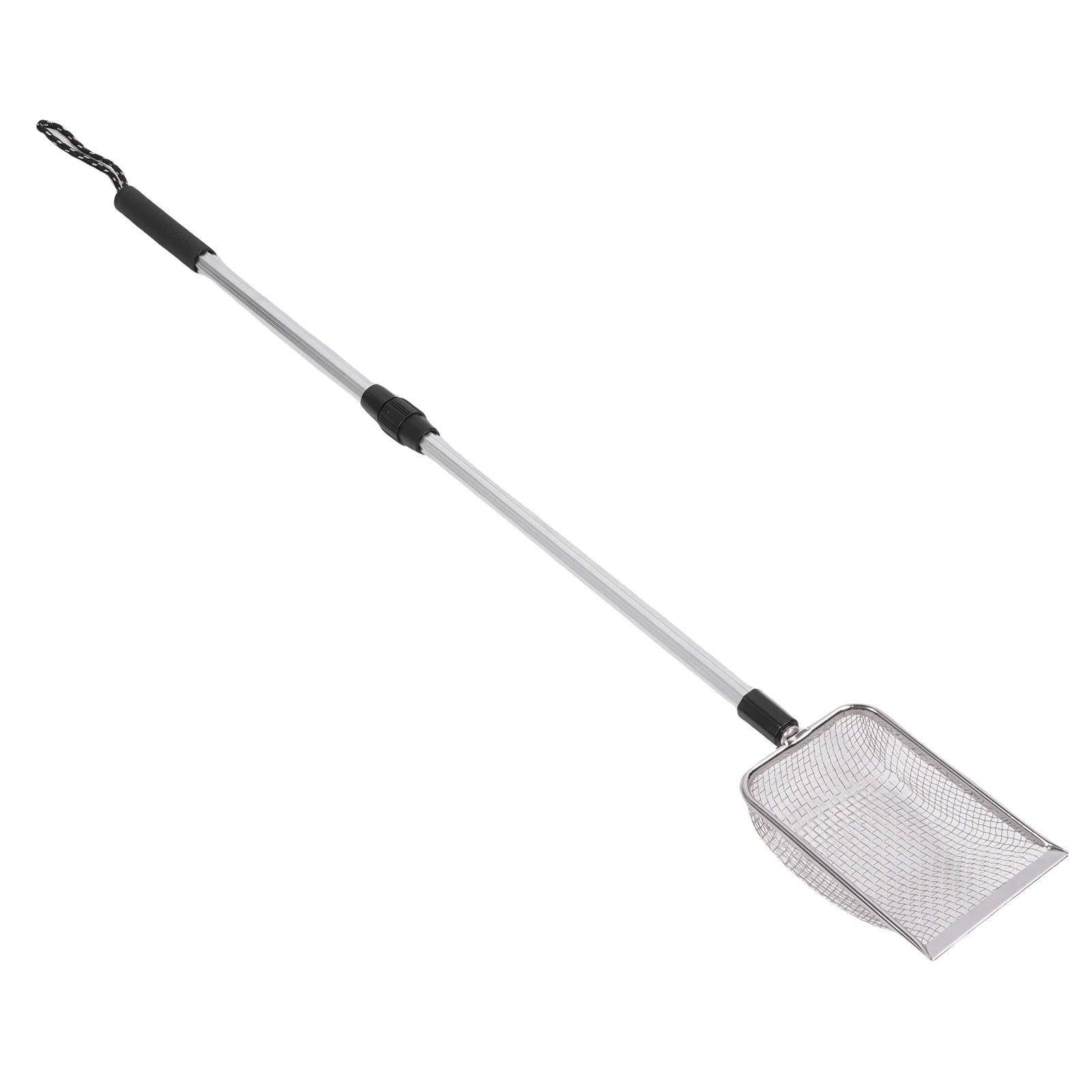 Cat Poop Shovel Stainless Steel Anti Bending Extendable Litter Sifting Shovel Anti Stick Long Handle Adjustable for Litter Box