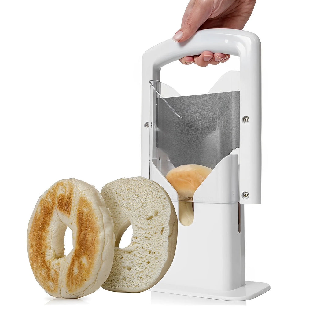 Bagel Cutter Slicer with Safety Handle Stainless Steel Handheld Bread  Precision Cutter Portable Muffin Slicer Kitchen Gadgets