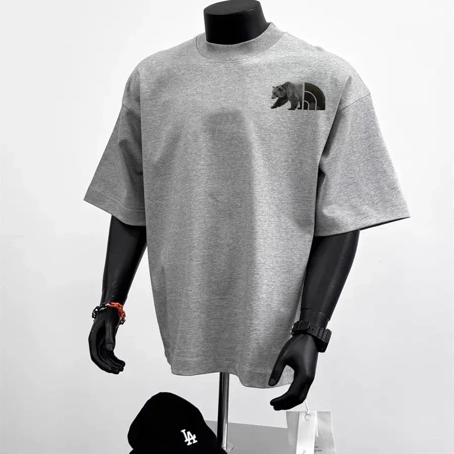 Trendy Brand Pure Cotton Short-sleeved T-shirt The Same Half-sleeved Simple Top for Men and Women Sports and Leisure Are TOP