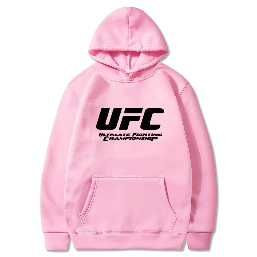 UFC unisex hooded sweatshirt autumn winter polar print casual sports hooded sweatshirt