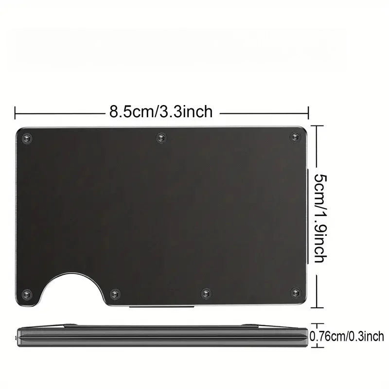 New Slim Fashion RFID Protection Card Holder Men Women Aluminum Wallet Elasticity Back Pouch ID Credit Case Unisex Travel Purse