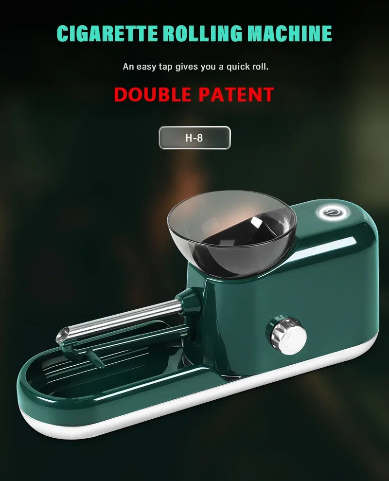 6.5 8mm Cigarette Rolling Machine Fully Automatic Tobacco Roller Smoking Accessories EU US Plug DIY Injector Maker Smoking Tool