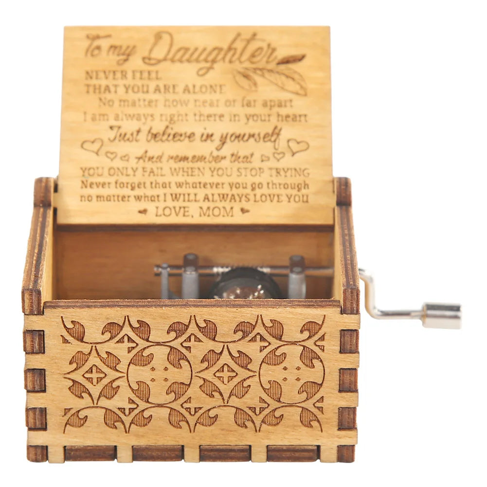 Wooden Hand Crank Music Box Bohemian Rhapsody Theme You Are My Sunshine Music Box Musica Theme Birthday Christmas Gift