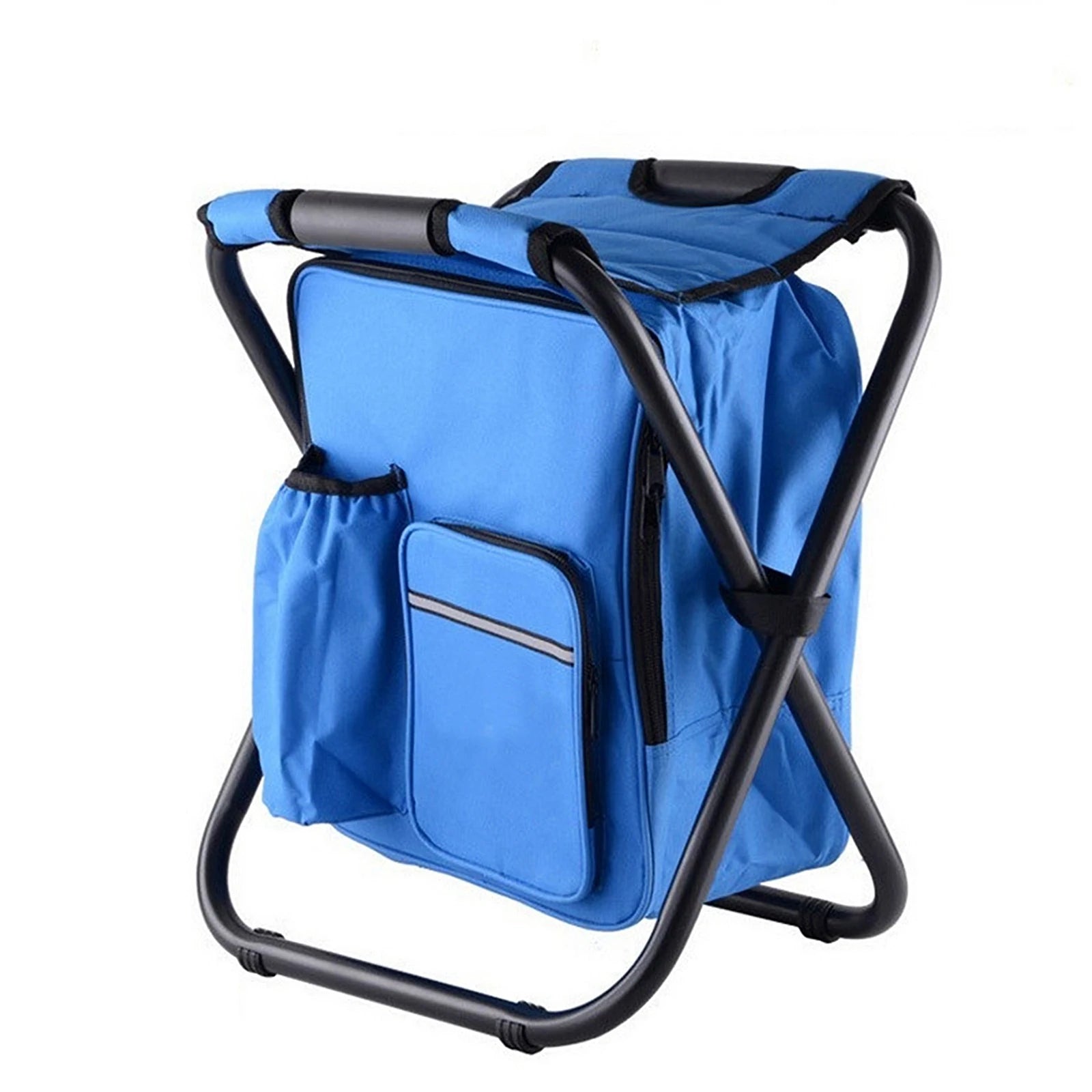 Portable Ice Chair Cooling Seat Ice Stool  Foldable Insulated Ice Pack Stool with Dual-shoulder Straps Perfect for Fishing