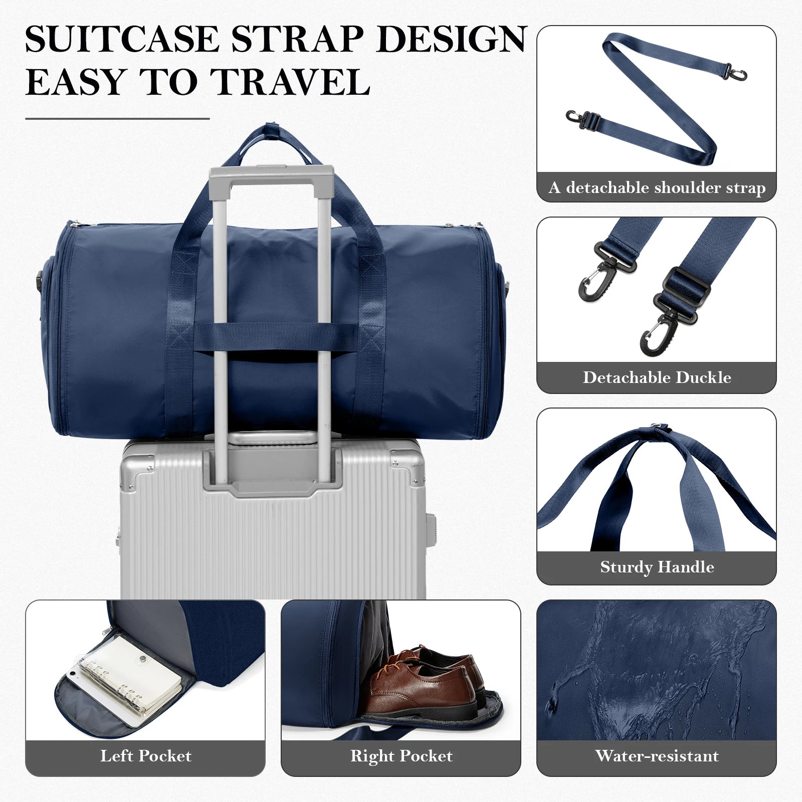 Suit Holders Travel Bag Case for Suit Holder-Convertible Bag Folding Suit Holders for Men Women Travel Business Clothing Bag ﻿