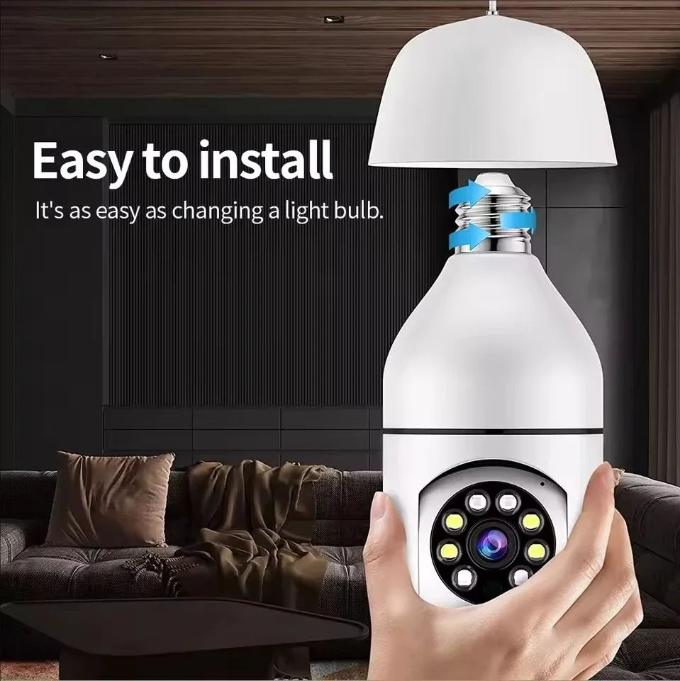 4G WiFi IP Camera E27 Bulb Cam 3MP Wireless Baby Monitor AI Tracking Security Video Surveillance Pet Cam SmartLife Indoor