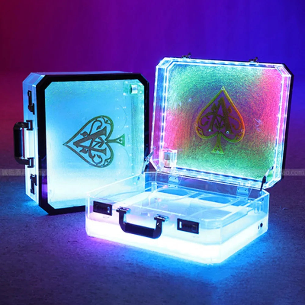 Nightclub Wine Presenter 3 Bottles Rechargeable LED Ace of Spade Glorifier Box Armand de Brignac Champagne Bottle Carrier Case