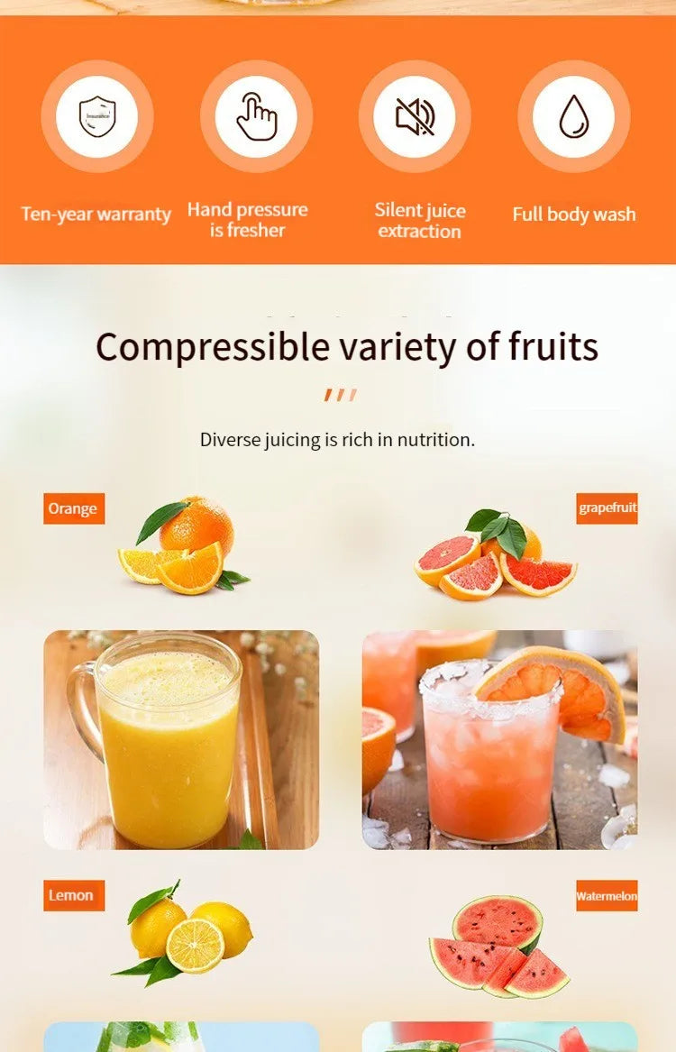 1pc Green Multifunctional Juicer Handheld Non-electric Lemon Squeezer Fruit Vegetable Small Juicer Manual Juicer