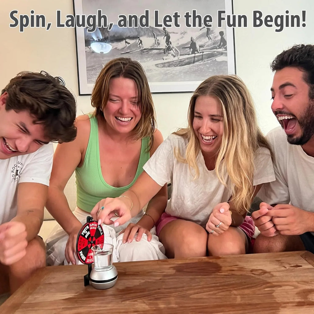 Spin The Wheel Shot Drinking Game- Fun Adult Party/College Shot Glass Spinner Toy for Home Entertaining, Parties, Tailgating