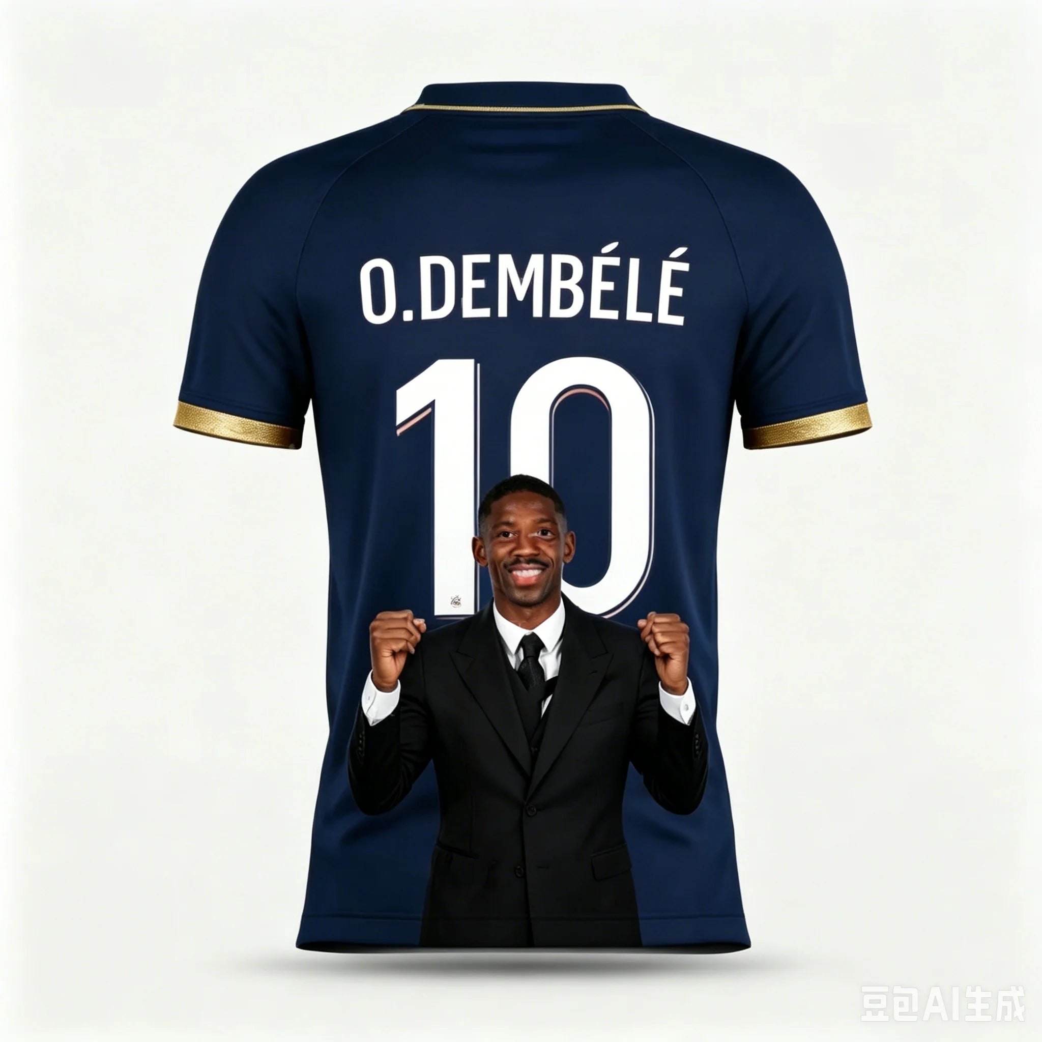 Dembele Style Summer 3D Printed Family Clothing Football Jersey T-shirt Quick-drying and Breathable Suitable for Outdoor Wear
