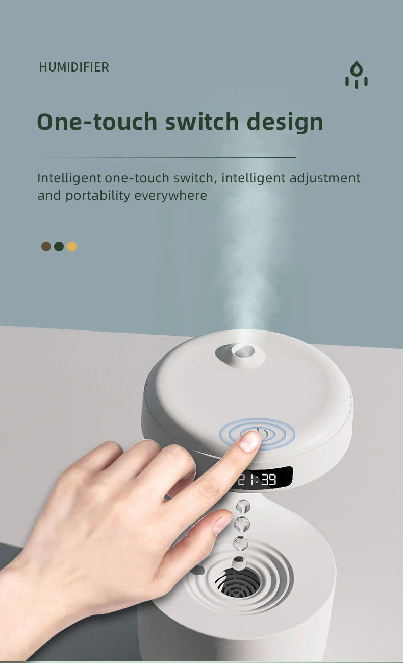 DIVEDEER Humidifier Home Office Desktop Water Replenishment Device Creative Backflow Anti gravity Water Drop Humidifier