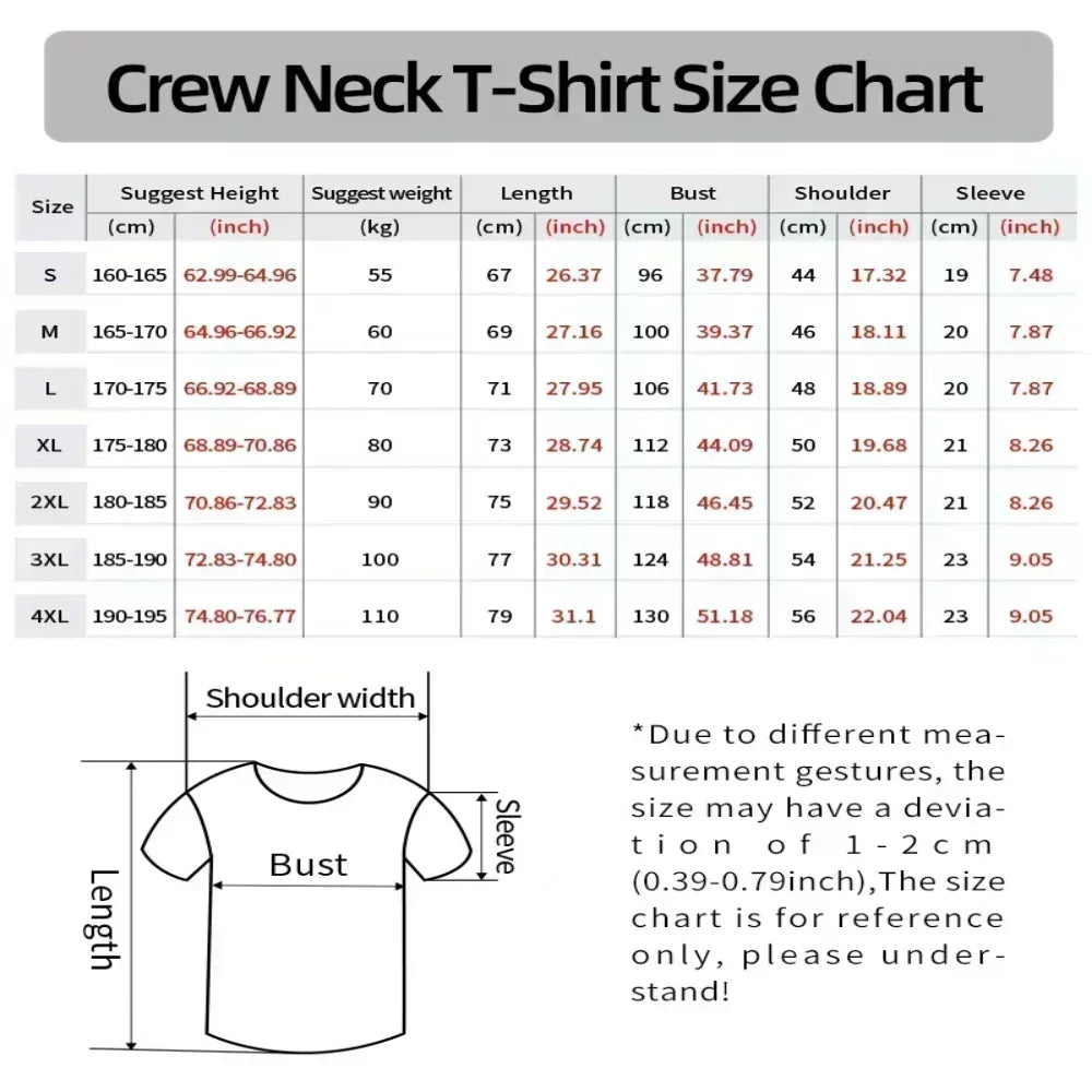 European Summer Best-selling Men's and Women's Loose and Comfortable Cotton Breathable T-shirt Printing Fashion