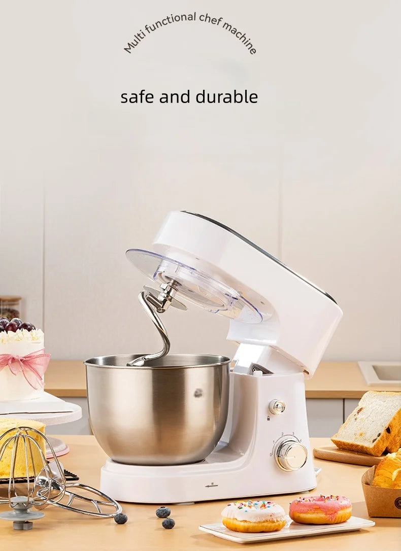 4L Chef machine household small dough kneader dough mixer electric cream whipping countertop egg beater