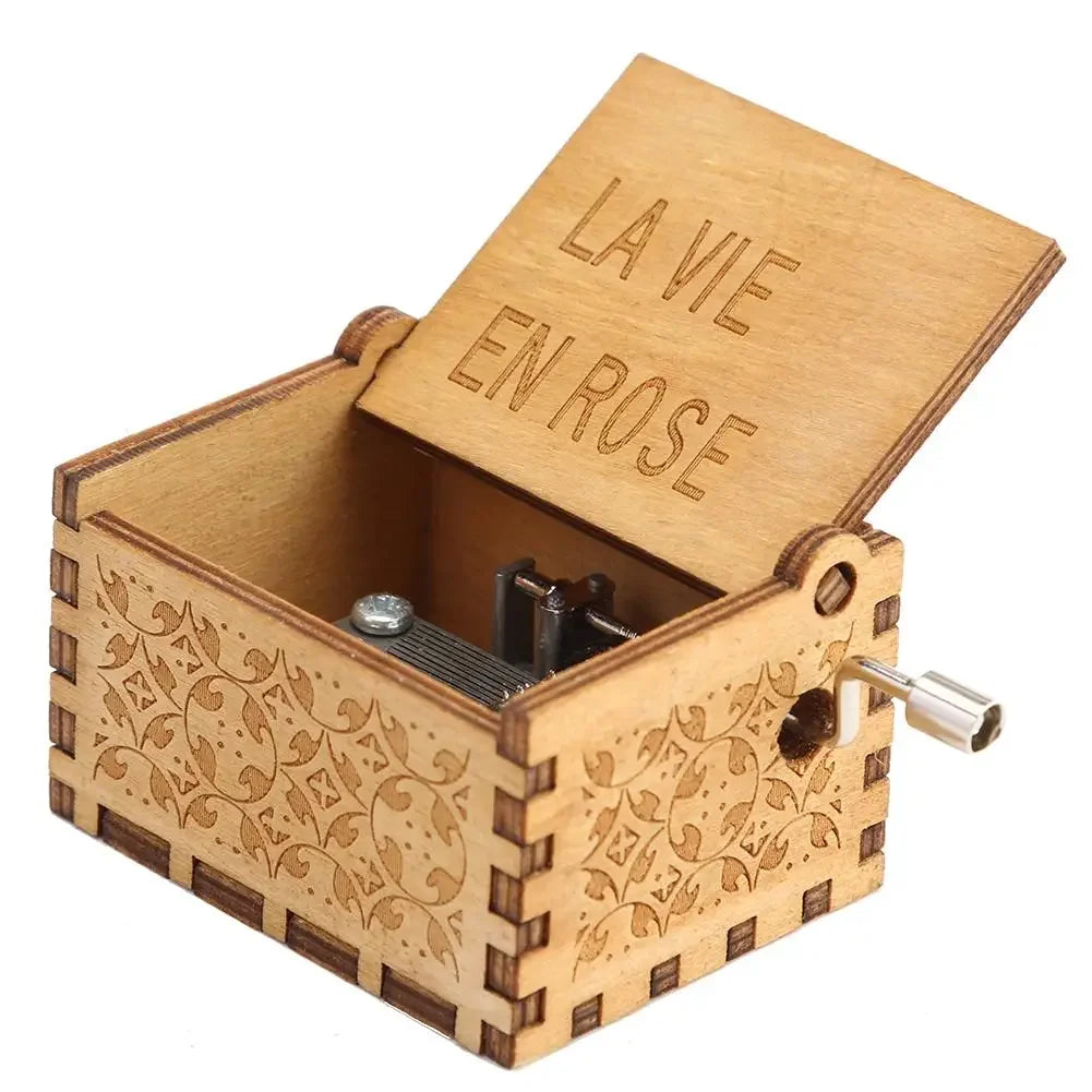 Wooden Hand Crank Music Box Bohemian Rhapsody Theme You Are My Sunshine Music Box Musica Theme Birthday Christmas Gift