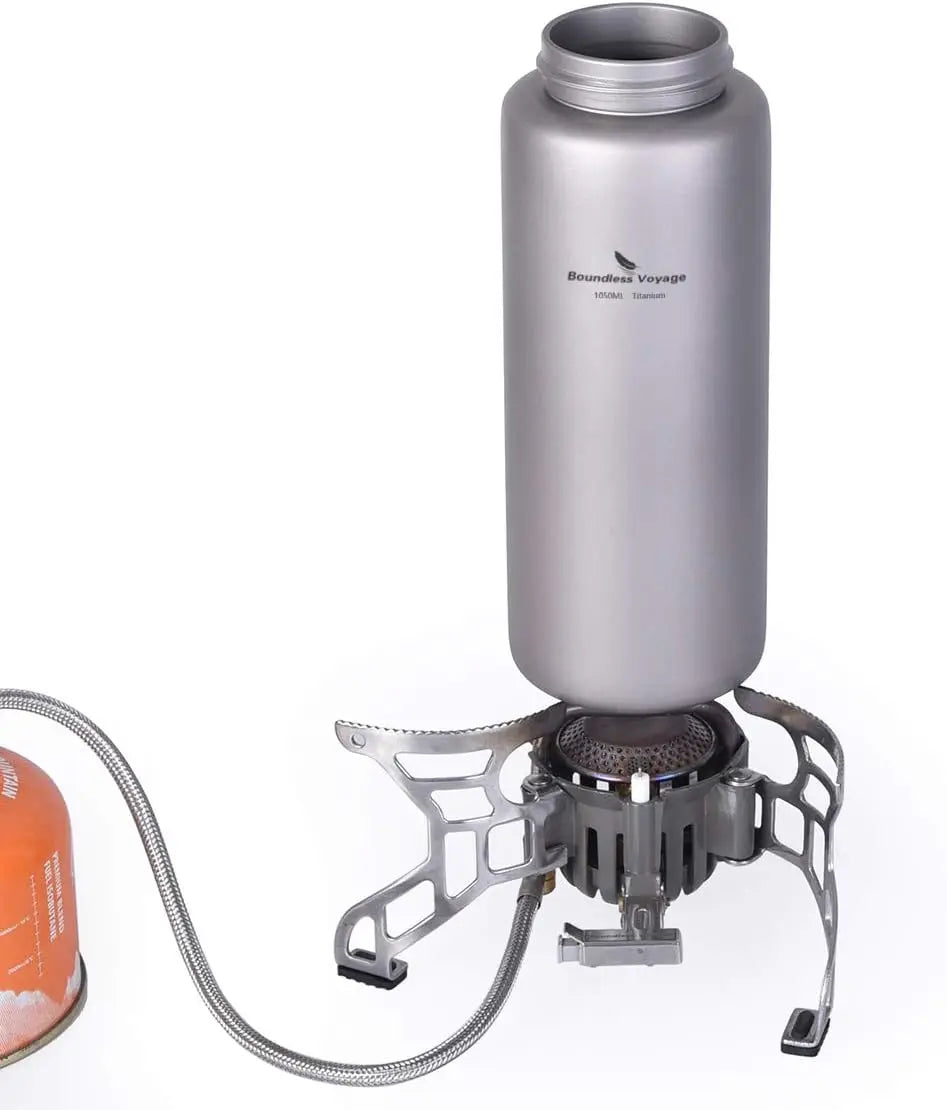 1050ml Titanium Water Bottle, Leak-Proof Wide Mouth for Outdoor Sports Hiking Camping