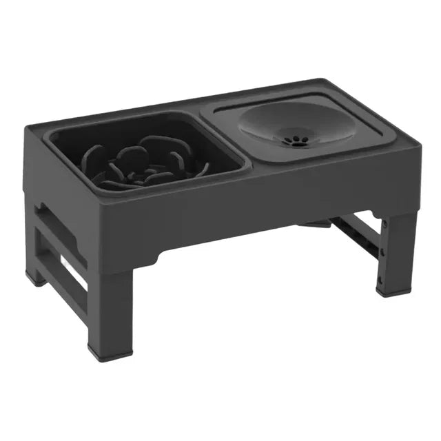 Adjustable Raised Dog Bowl Dog Bowl with Slow Feeder Elevated Dog Bowl and Dog Water Bowl Non-Spill for Small Medium Large Dogs