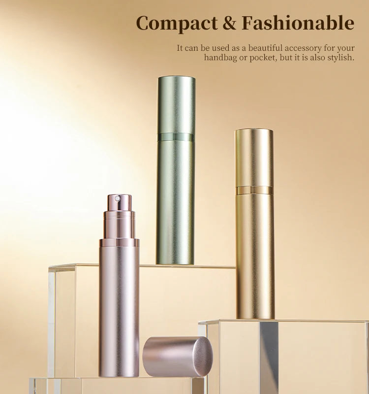 10ml Mini Refillable Perfume Bottle with Spray Scent Pump Portable Travel Empty Cosmetic Containers Mini Spray Atomizer Bottle