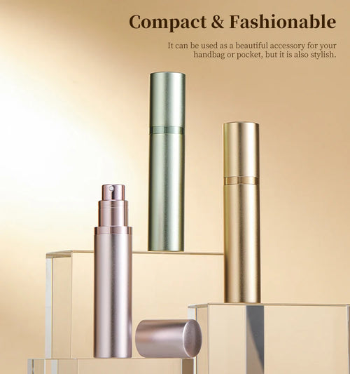 10ml Mini Refillable Perfume Bottle with Spray Scent Pump Portable Travel Empty Cosmetic Containers Mini Spray Atomizer Bottle