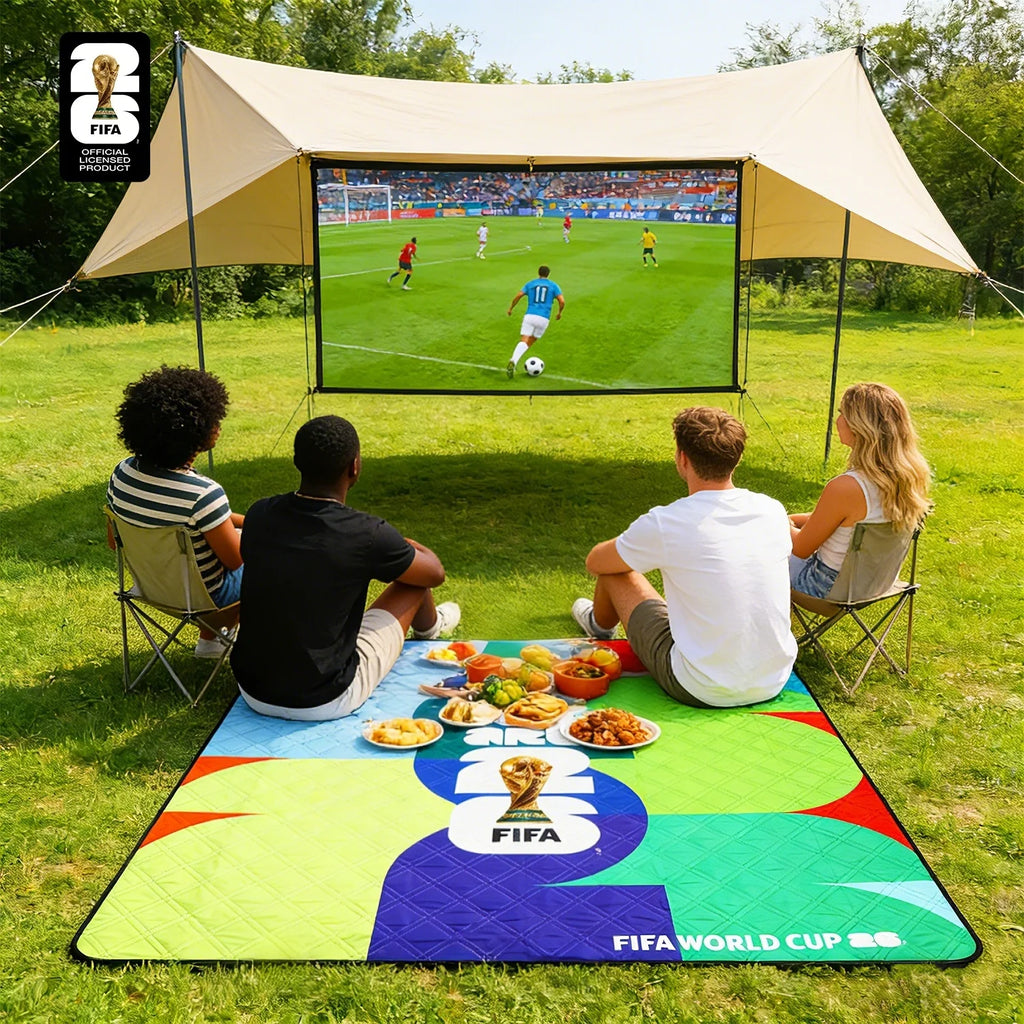 FIFA WORLD CUP 2026 Official Picnic Mat, Extra Large Foldable Outdoor Blankets FIFA Picnic Mat for Beach,Soccer Fan Camping Gift