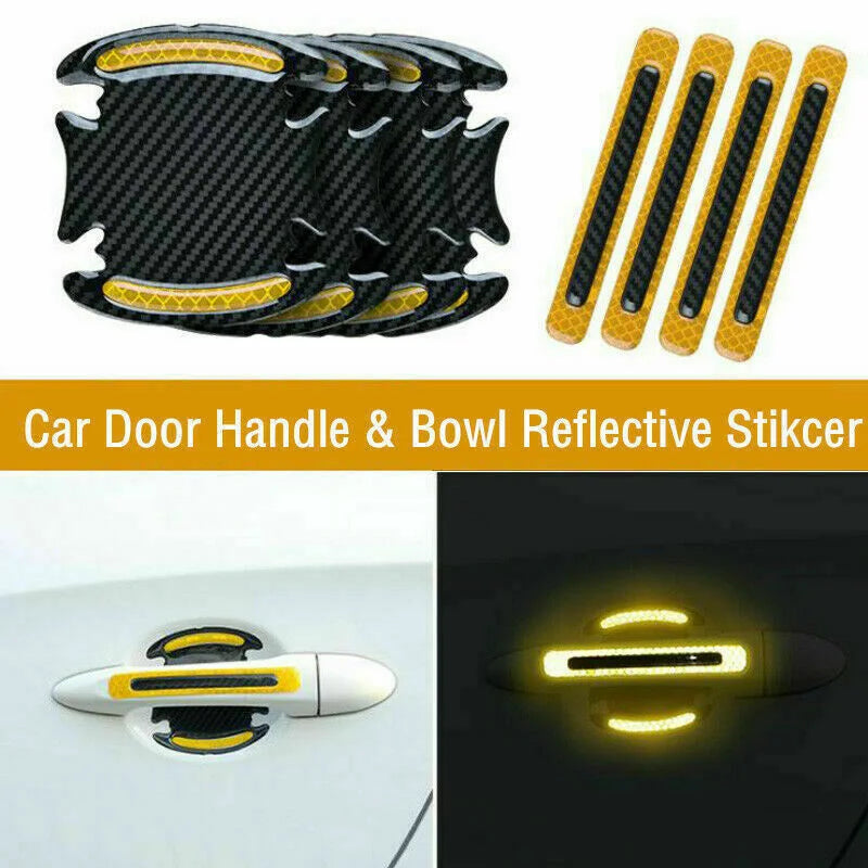 Car Door Handle Reflective Sticker Protection Sticker Door Handle Paint Surface Anti-scratch Reflective Sticker Car Accessories