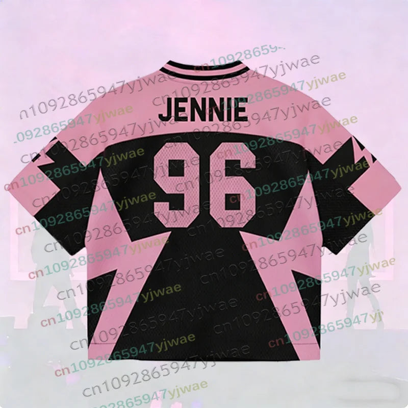 2026 New Y2K Korean Girl Group Concert Pink T-Shirt Summer Oversized Short Sleeve Fashion Casual Women's Men's Sports Jersey Top