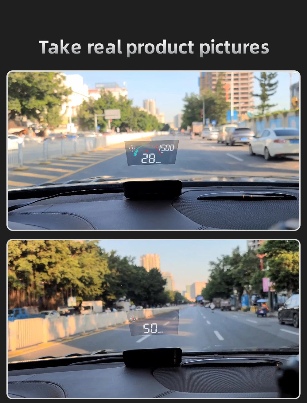 New M22 Car GPS Head Up Display Speed RPM KMH MPH HUD GPS Speedometer Projector Screen Dashboard with Odometer Overspeed Alarm