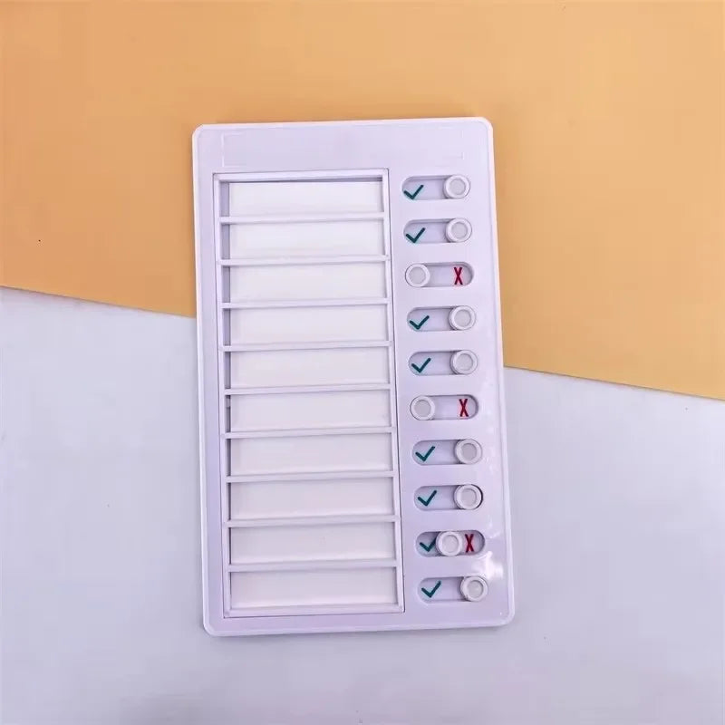 Reusable My Chores Checklist Daily Planner Memo Plastic Board Chore Chart Responsibility Behavior for Kid Self-discipline Card