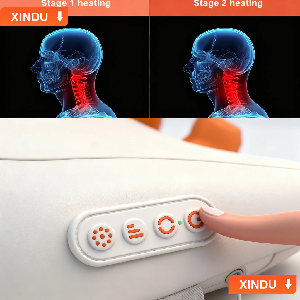 SPA Portable Pillow Massager Lazy Person Leading Shoulder Professional Super Strong Neck Massage Wireless Warm Pillow Type Massa