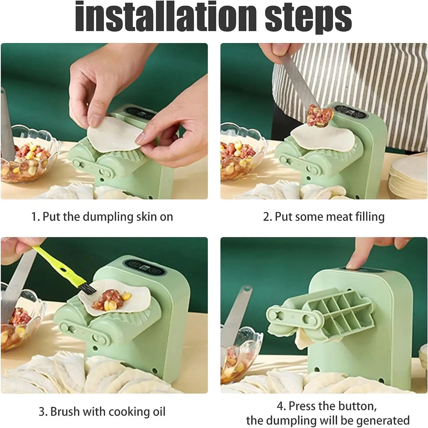 Electric Dumpling Maker Machine Automatic Empanada Wonton Maker Press Dumpling Skin Ravioli Mould Kitchen Tool Accessories